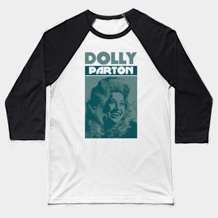 Dolly parton, lineart poster Baseball T-Shirt